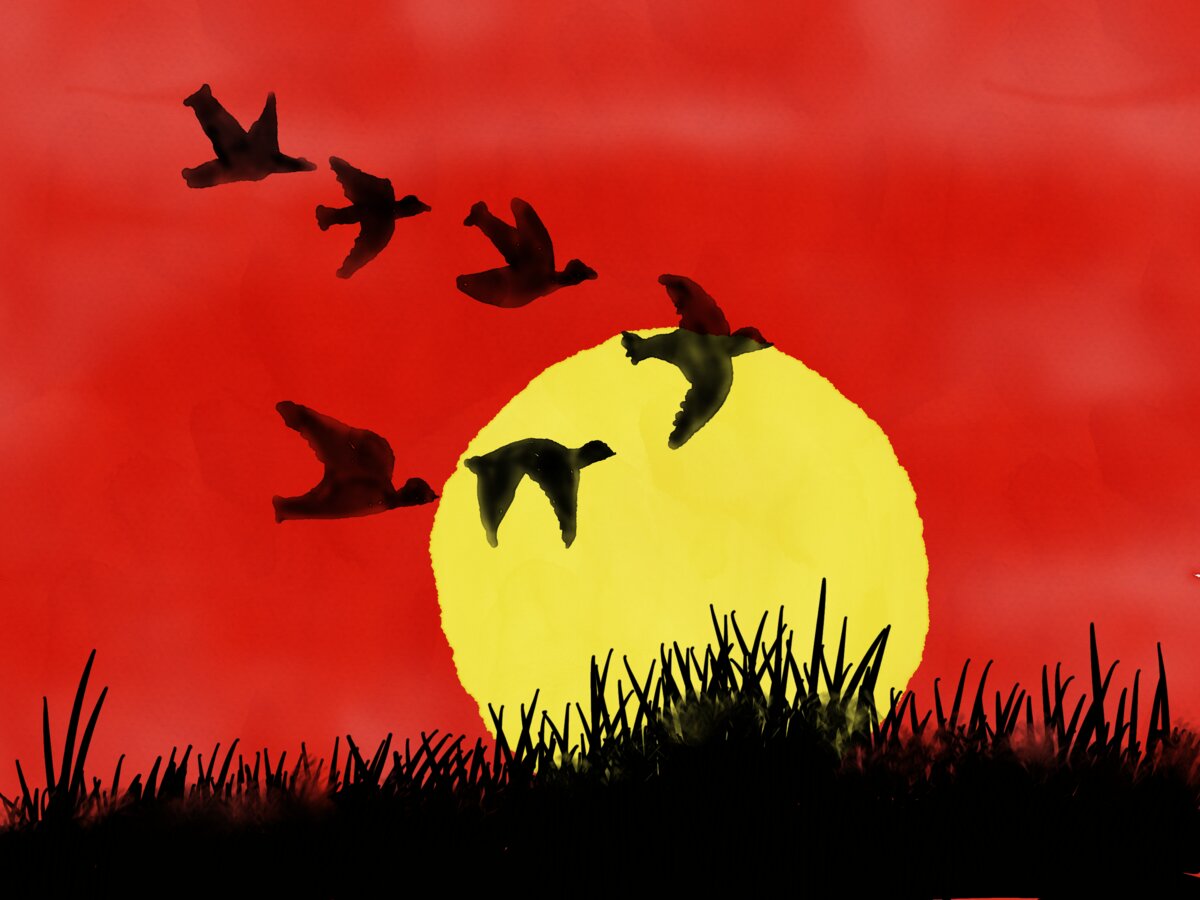 red sky